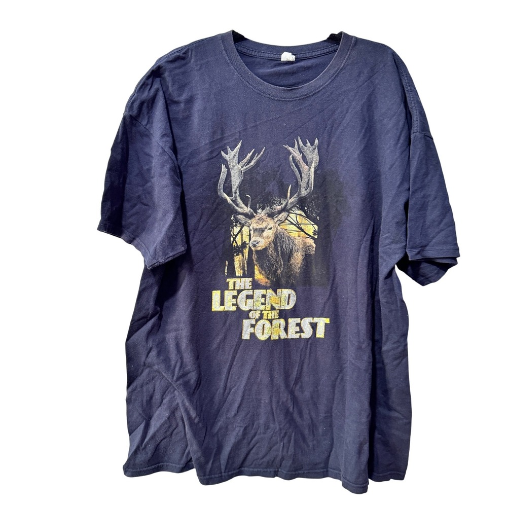 Mens M&O Knits Gold The Legend‎ of the Forest Graphic T Shirt XX Large